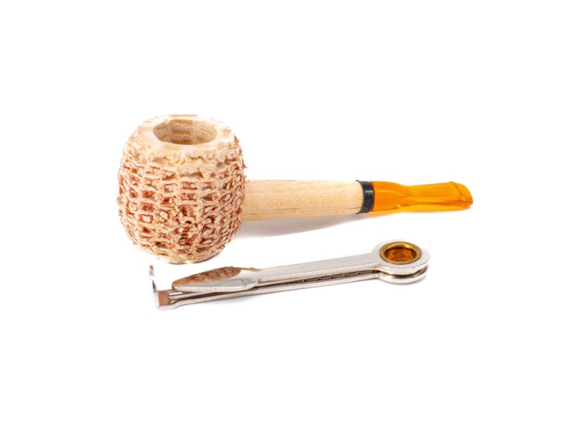 Missouri Meerschaum Corn Cob Morgan Natural kukorica pipa egynes szárral filter nélkül